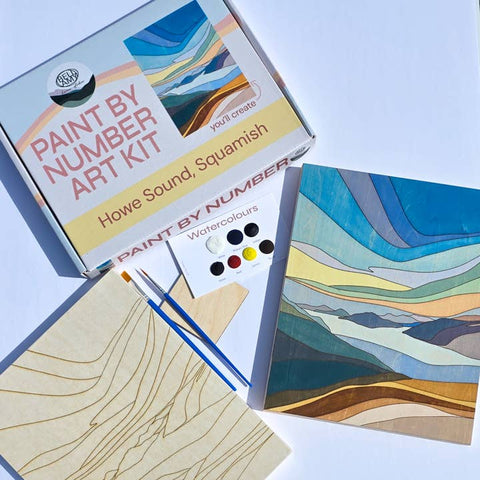 Paint By Number Art Kit - Howe Sound, Squamish - Craft - Bellamy Home Studio