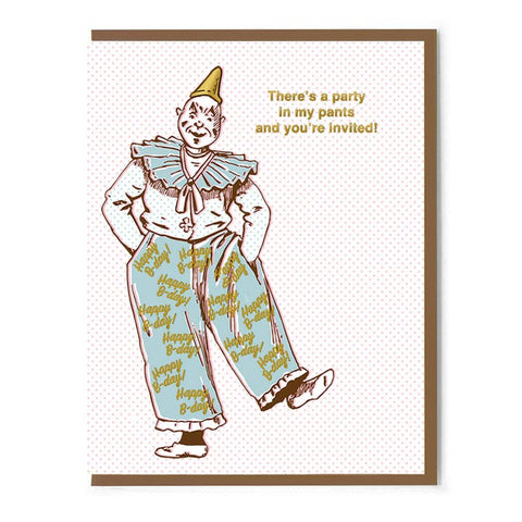 Party In My Pants Birthday Card - Greeting Card - Smitten Kitten