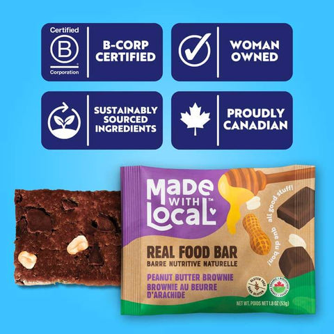 Peanut Butter Brownie | Organic Real Food Bar - Food - Made with Local