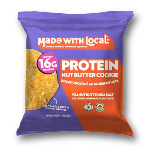 Peanut Butter Sea Salt Protein Cookie - Food - Made with Local