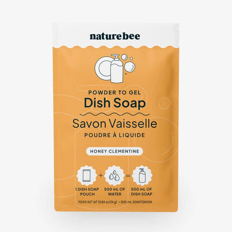 Plastic Free Dish Soap - Powder To Gel (Choose Scent) - Cleaner - Nature Bee