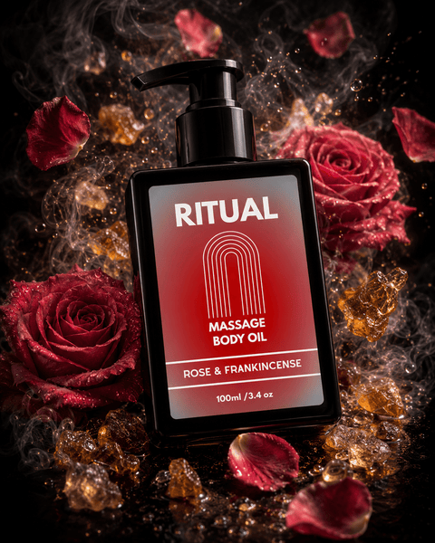 Ritual Massage Oil - Rose + Frankincense - Body Oil - Bare Skin Bar