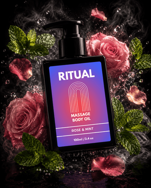 Ritual Massage Oil - Rose + Mint - Body Oil - Bare Skin Bar
