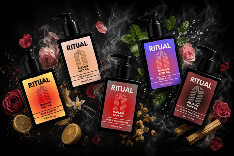 Ritual Massage Oil - Rose + Vanilla - Body Oil - Bare Skin Bar