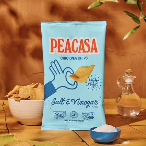 Salt & Vinegar Chickpea Chips - Snack - Peacasa