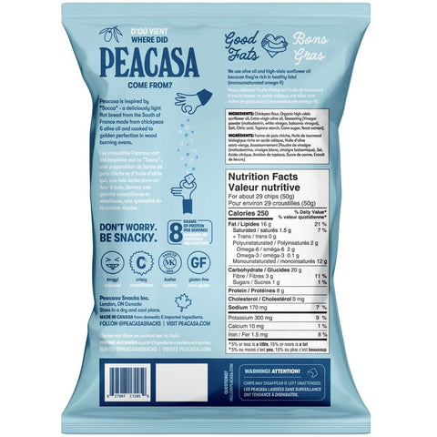 Salt & Vinegar Chickpea Chips - Snack - Peacasa