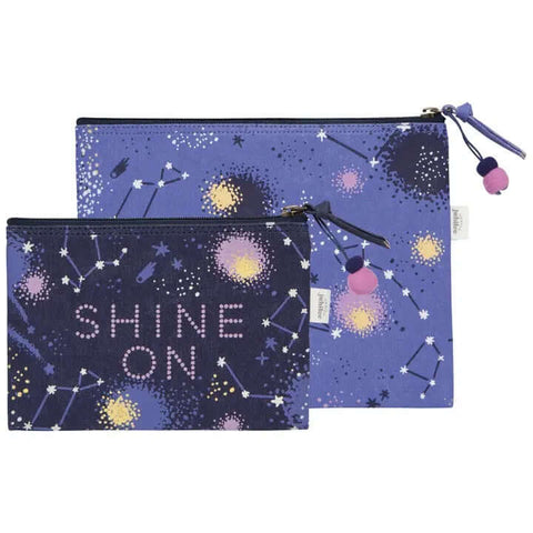 Shine Zipper Pouches Set of 2 - Bag - Danica Brands