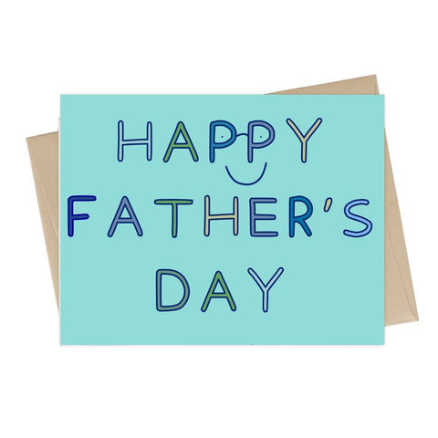Simple Fathers Day Smile Card - Greeting Card - Little May Papery