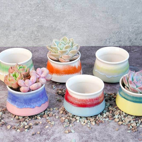 Small Glazed Succulent Planter Pot - Planter - The Local Boom Gift Shop