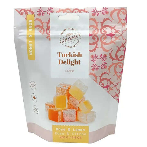 Turkish Delight (Lokum) - Rose & Lemon Flavour - Candy - Fraser Valley Gourmet