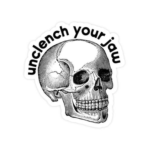 Unclench Your Jaw Skull Magnet - Magnet - Pretty By Her