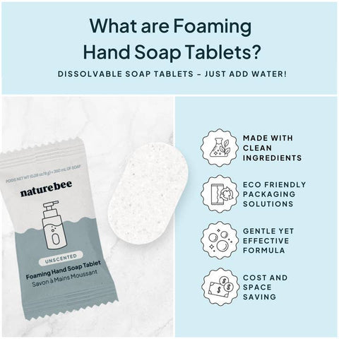 Unscented Foaming Hand Soap Tablet - Hand Soap - Nature Bee
