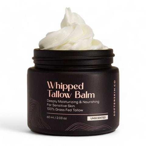 Unscented Whipped Tallow Cream - Facial Lotion - Softer Skin Co.