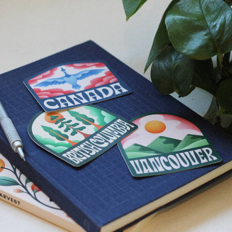 Vancouver British Columbia Waterproof Vinyl Sticker - Sticker - Julie Solvstrom Illustration