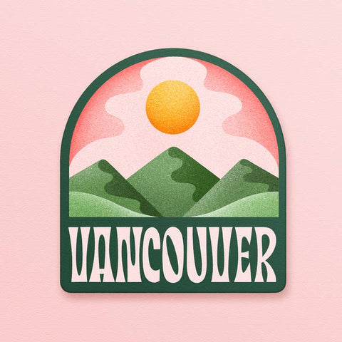Vancouver British Columbia Waterproof Vinyl Sticker - Sticker - Julie Solvstrom Illustration