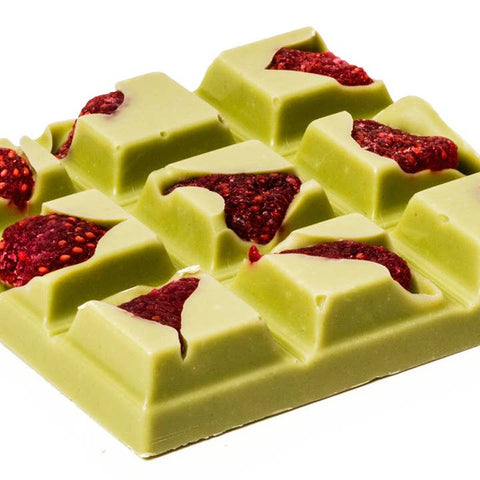 White Chocolate Macha & Strawberry Bar - Chocolate - Salt Spring Chocolate