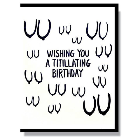 Wishing You A Titillating Birthday Card - Greeting Card - Smitten Kitten