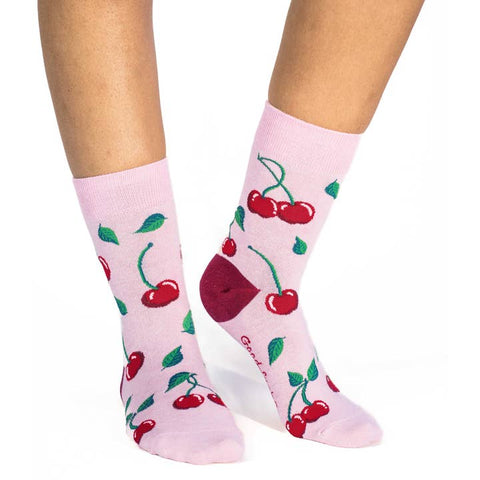 Women's Cherries Socks - Socks - Good Luck Sock