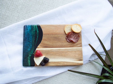 Wood Resin Cheese Charcuterie Board - Spread - Lynn & Liana Designs