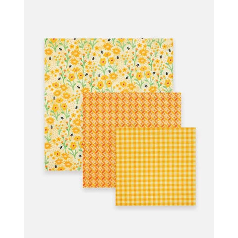 Yellow Themed Beeswax Wraps - Beeswax Wraps - Nature Bee