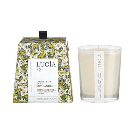 Lucia No.2 Olive Blossom & Laurel Leaf Candle - Candle - Pure Living